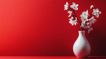 花瓶模型花瓶白色红色