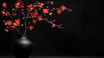 红色新中式花艺