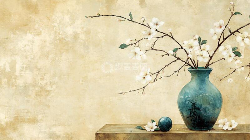 高清大图下载【趣麦麦图】手绘花鸟壁纸壁画