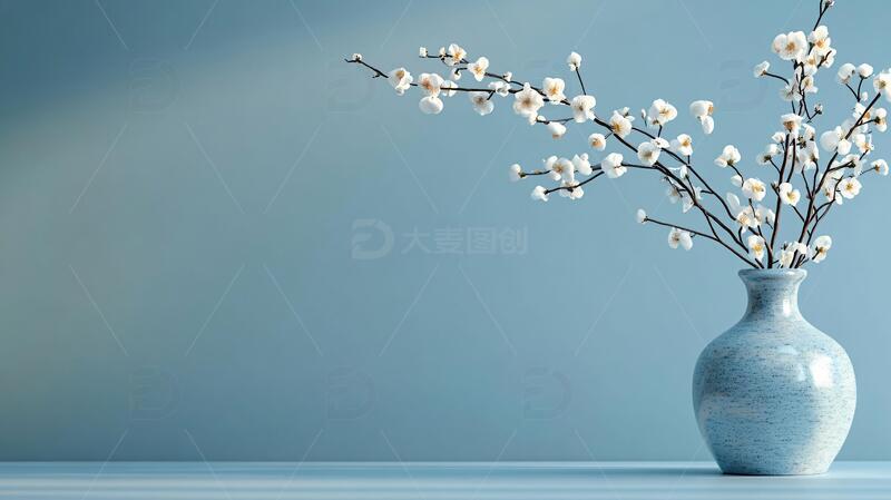 唯美梅枝花花瓶腊梅插花