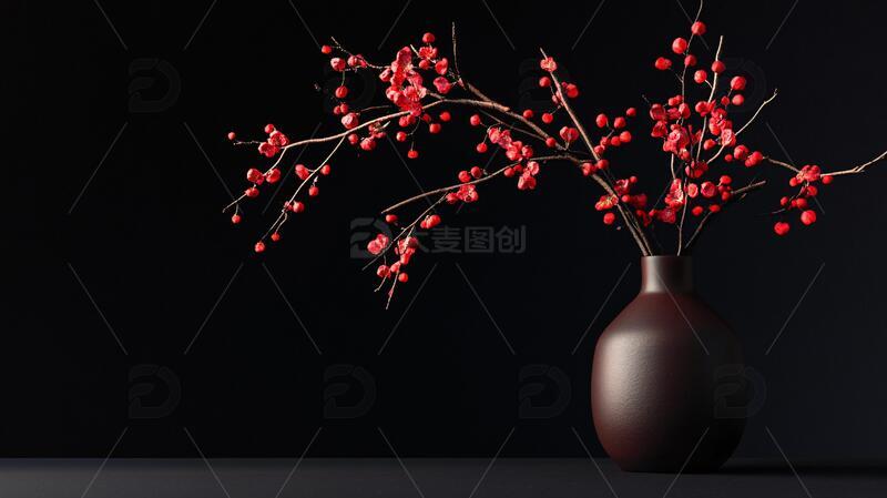 红色新中式花艺3