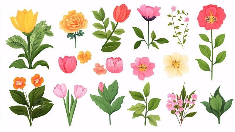 高清大图下载【趣麦麦图】手绘大版花卉