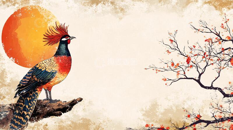 高清大图下载【趣麦麦图】喜上眉梢背景