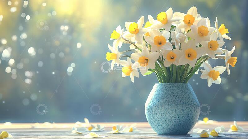 高清大图下载【趣麦麦图】唯美水仙花水仙花卉背景