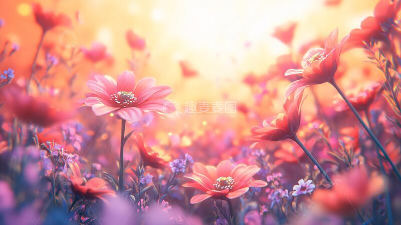 高清大图下载【趣麦麦图】唯美梦幻花田场景8