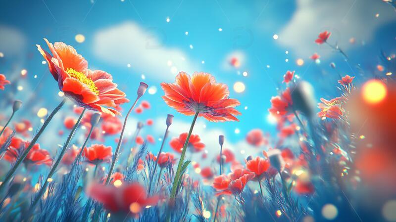 高清大图下载【趣麦麦图】唯美梦幻花田场景10