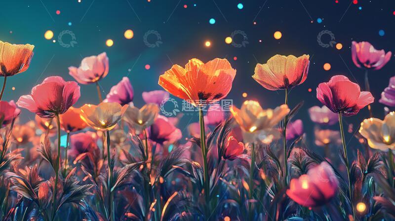 高清大图下载【趣麦麦图】唯美梦幻花田场景13