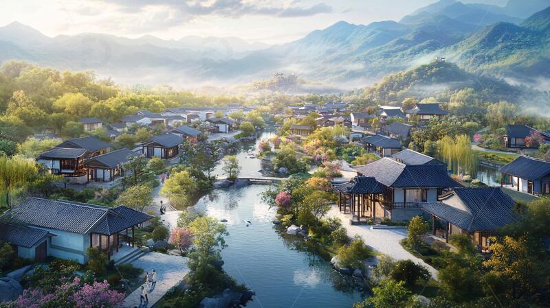文旅小镇效果图