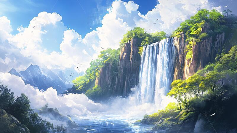 高清大图下载【趣麦麦图】风景原画场景古风仙境