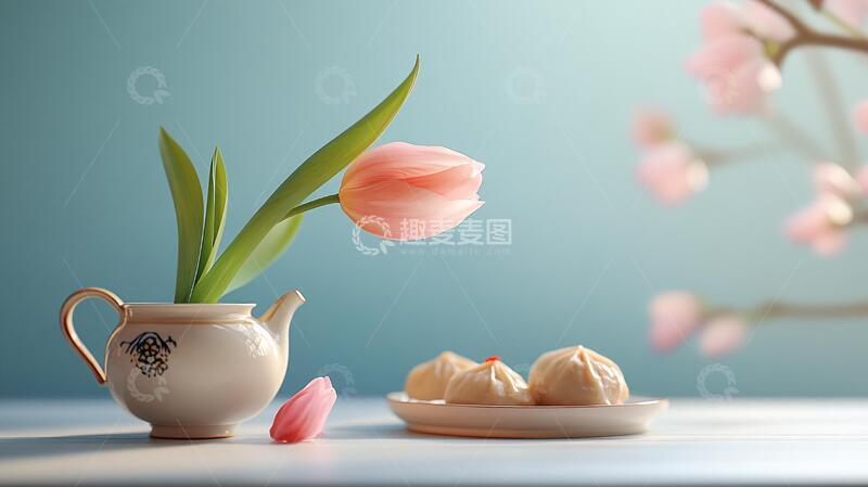 高清大图下载【趣麦麦图】桌面摆件插画1