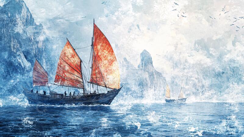 高清大图下载【趣麦麦图】扬帆启航高清画