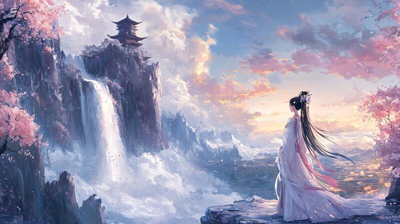 高清大图下载【趣麦麦图】古风人物大场景1