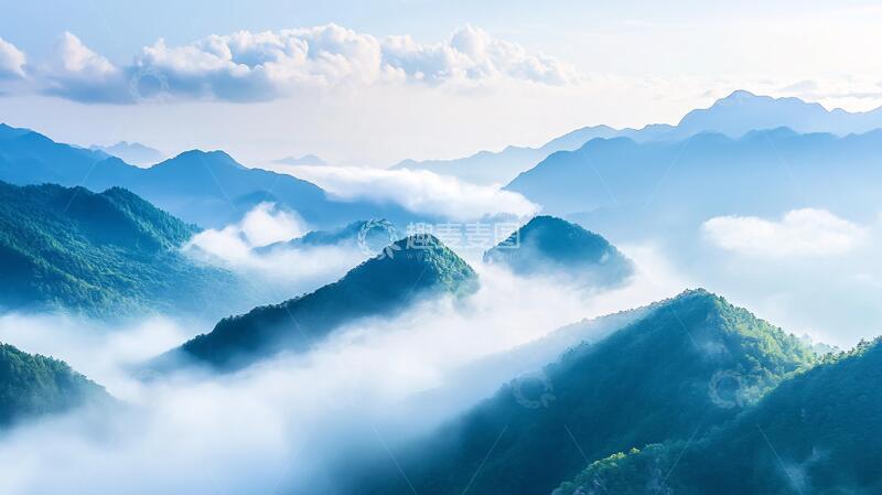 高清大图下载【趣麦麦图】柯村云海全景图1