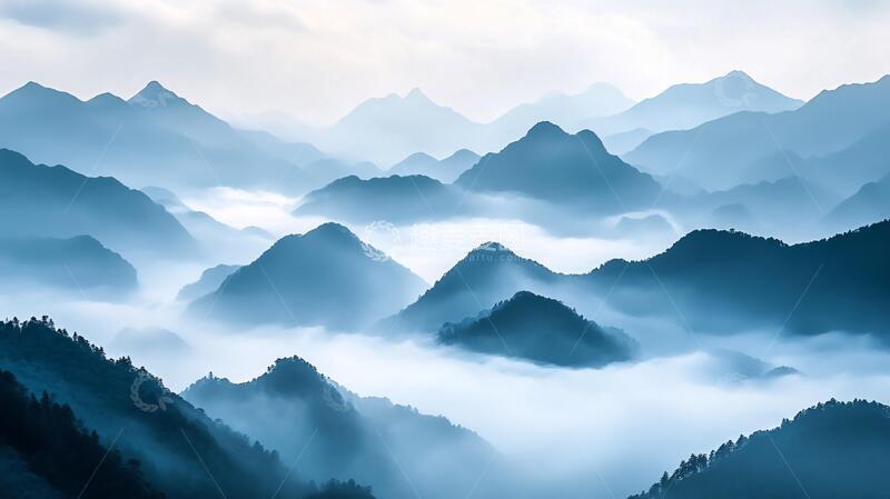 高清大图下载【趣麦麦图】云雾意境山水