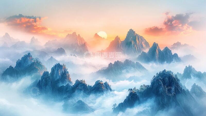 高清大图下载【趣麦麦图】高清旭日东升