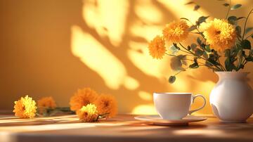 暖光灯下的鲜花3