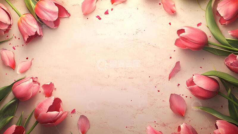 高清大图下载【趣麦麦图】立体框框郁金香