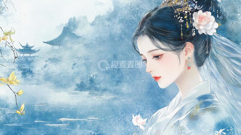 高清大图下载【趣麦麦图】宫斗古风古风插画美女