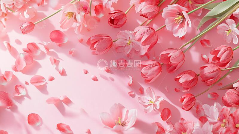 高清大图下载【趣麦麦图】质感郁金香花朵