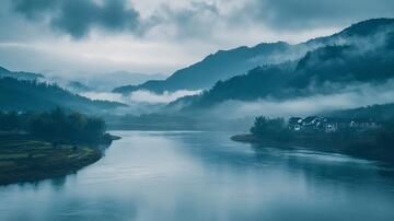 皖南的清晨皖南烟雨晨雾