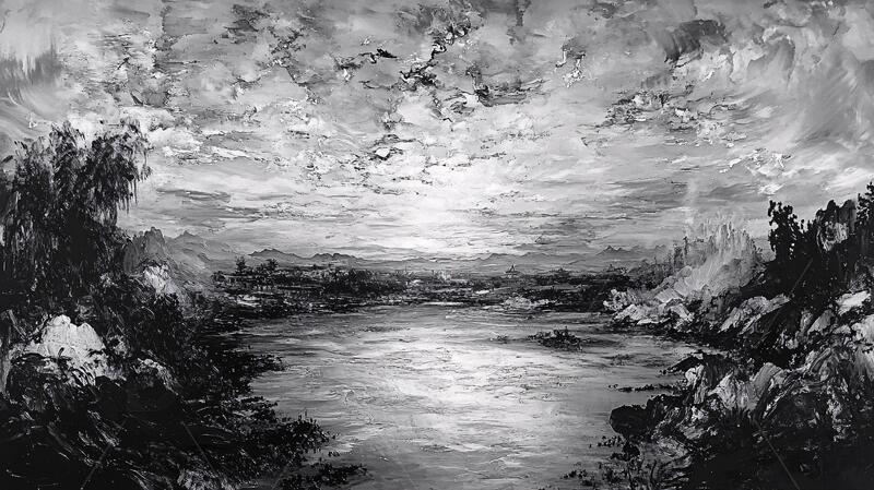 高清大图下载【趣麦麦图】半景画场景场景油画全景