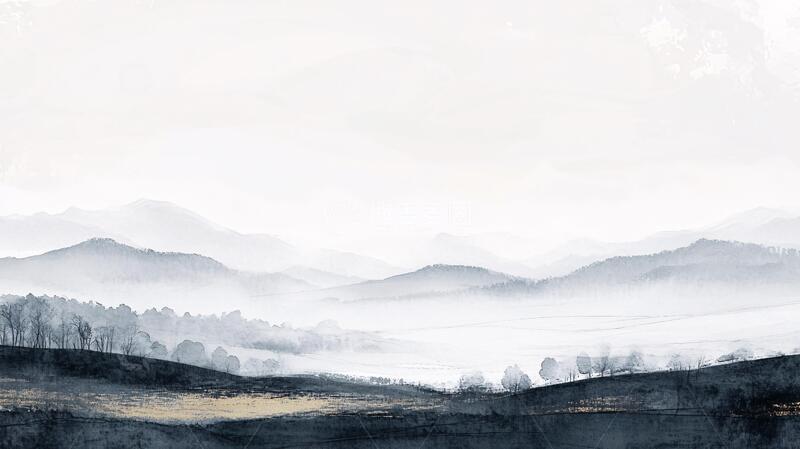 高清大图下载【趣麦麦图】唯美意境彩墨山水1