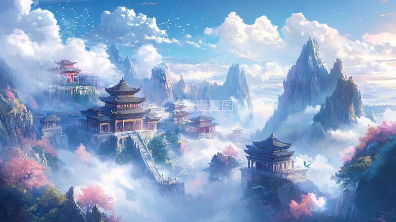 高清大图下载【趣麦麦图】古风仙境天上宫阙1