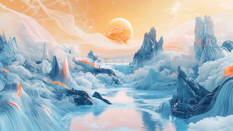 高清大图下载【趣麦麦图】外星球幻想场景插画2