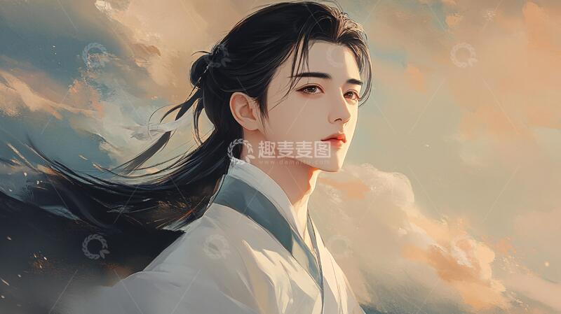 高清大图下载【趣麦麦图】板绘人像古风插画手绘