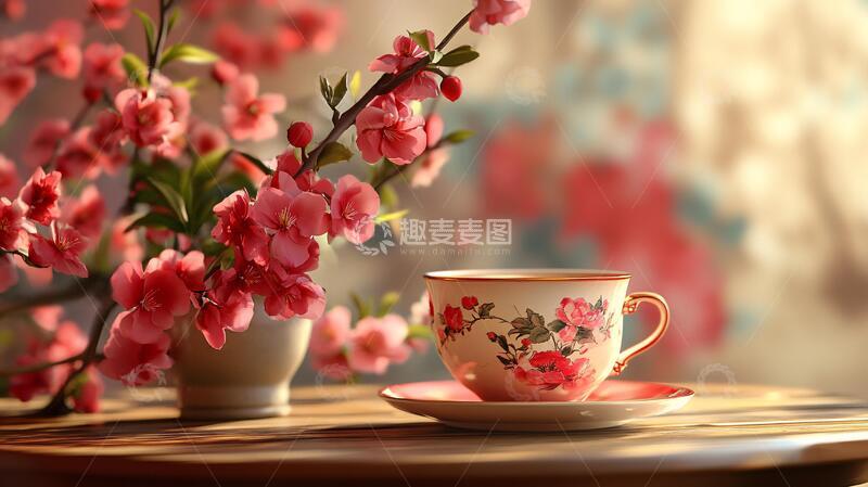 高清大图下载【趣麦麦图】唯美咖啡杯茶杯电脑时光