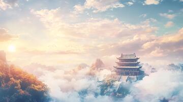 云雾山水四季图