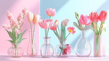 花瓶模型花瓶模型花卉