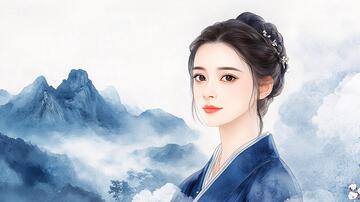 原创手绘古装美女