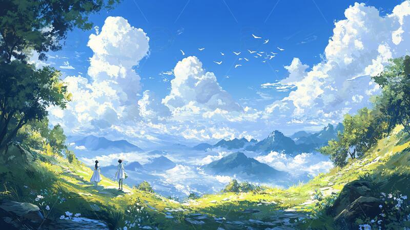 风景原画插画场景动漫