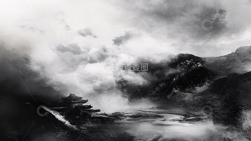 高清大图下载【趣麦麦图】水墨古韵水墨意境禅意