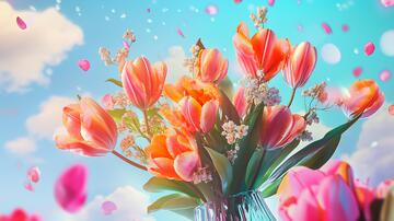 鸢尾玉兰插花设计