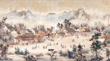 清明时节山水图