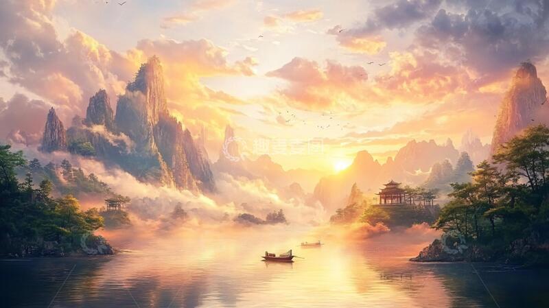 高清大图下载【趣麦麦图】古风山水场景22