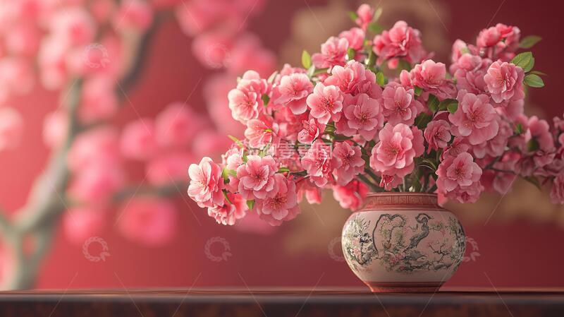 高清大图下载【趣麦麦图】-中式樱花布景1