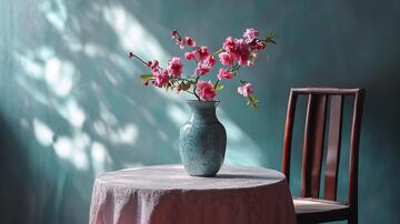 桃花插花插花中式桃花