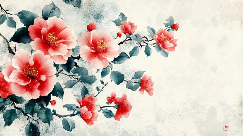 高清大图下载【趣麦麦图】唯美风水墨牡丹3