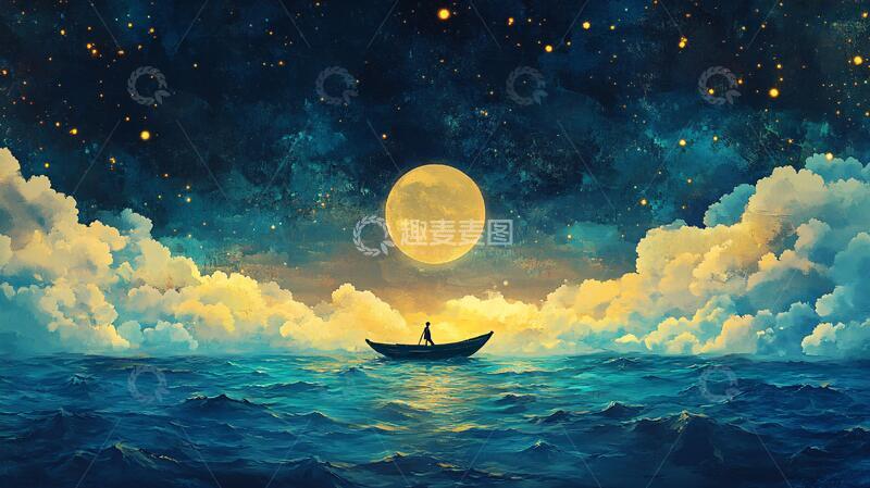 高清大图下载【趣麦麦图】星月河幻想插画20