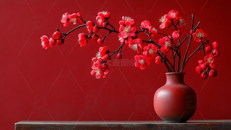 红色新中式花艺12
