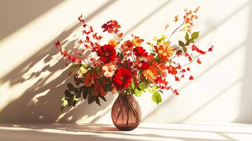 暖光灯下的鲜花5