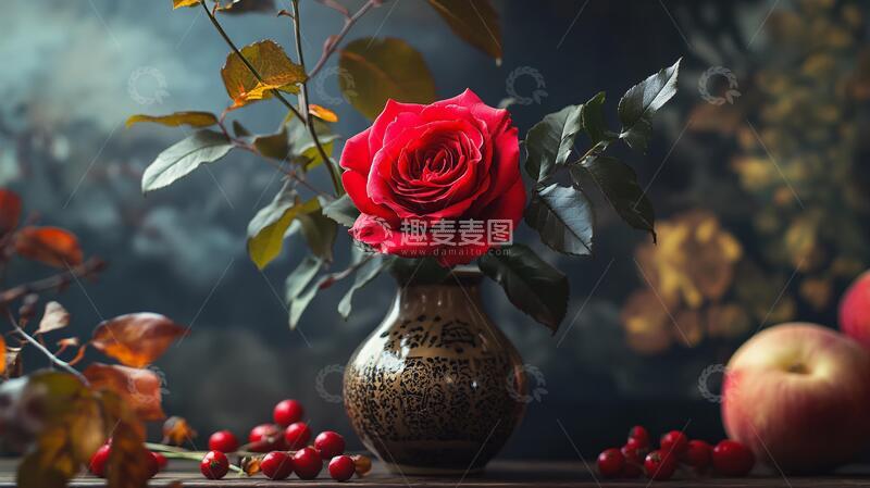 高清大图下载【趣麦麦图】秋天鲜花盛开布景软装8