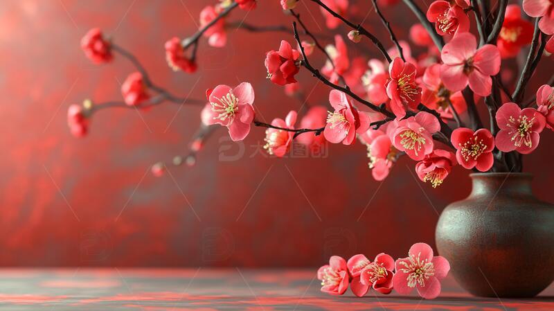 红色新中式花艺13