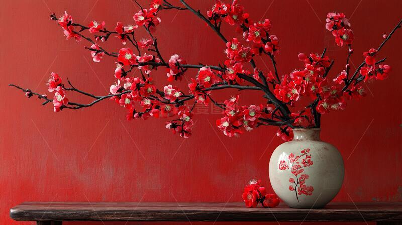 红色新中式花艺11