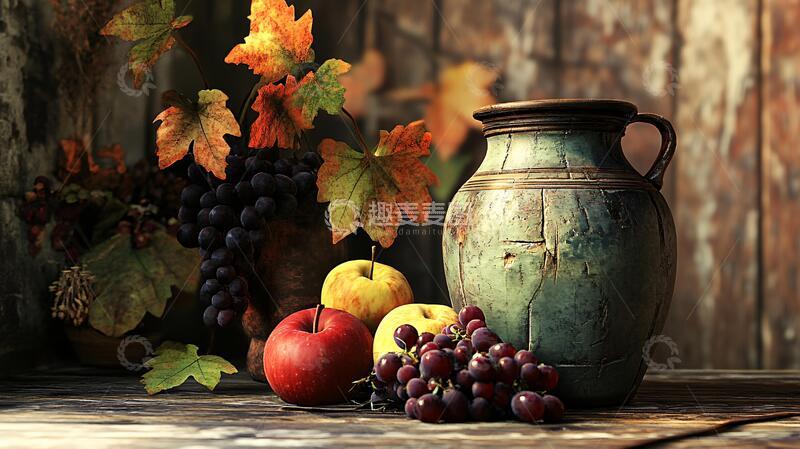 高清大图下载【趣麦麦图】葡萄场景图水果葡萄场景