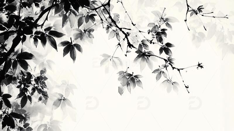 高清大图下载【趣麦麦图】光影枝叶背景