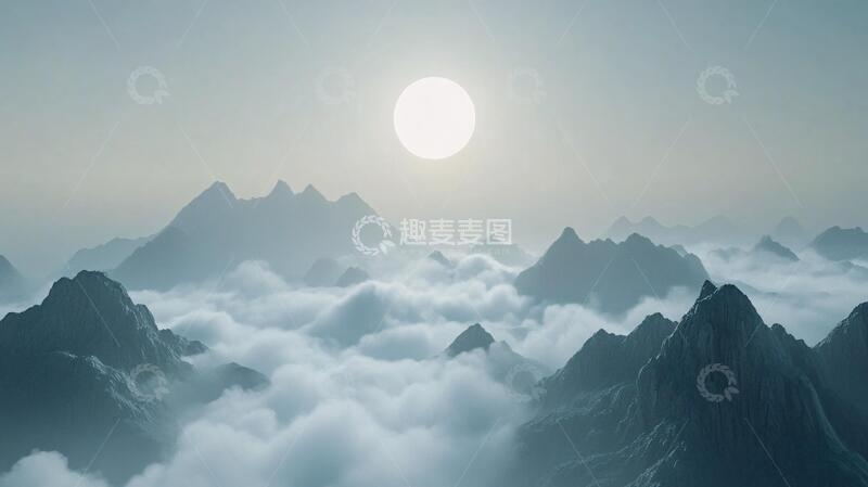 高清大图下载【趣麦麦图】唯美旭日东升3